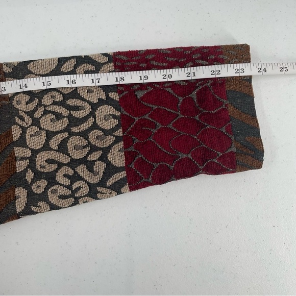 White Stag Vintage Animal Print Burnout Brocade Tapestry Button Up Blazer Jacket - Picture 11 of 12